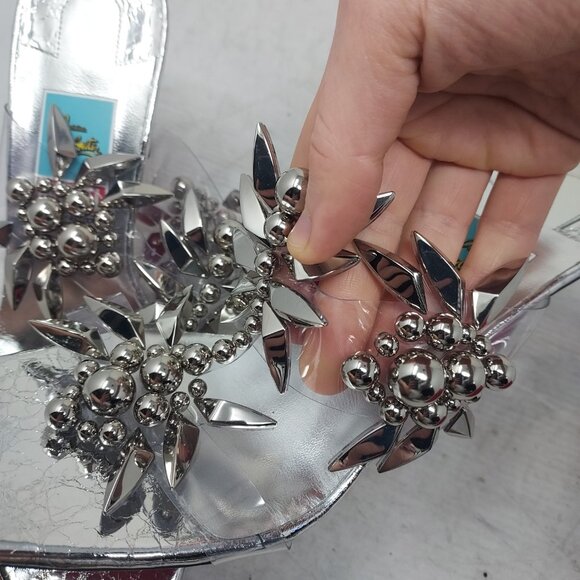 Christian Louboutin Marvel Imperious Rex Silver Jewel Sandal - Picture 8 of 13